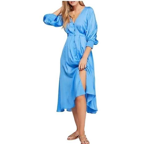 Free People Later Days Button Front Dress Size‎ 0 - Picture 3 of 15